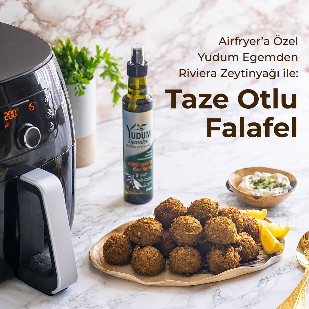 Airfryer'da Taze Otlu Falafel Tarifi