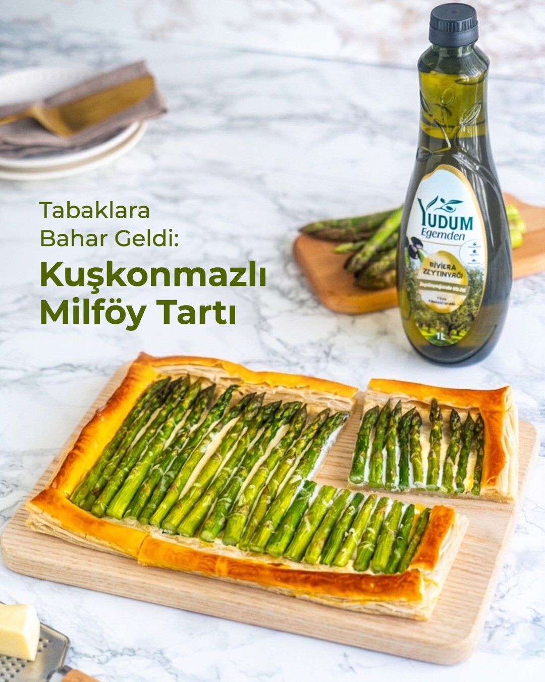 Kuşkonmazlı Milföy Tart Tarifi
