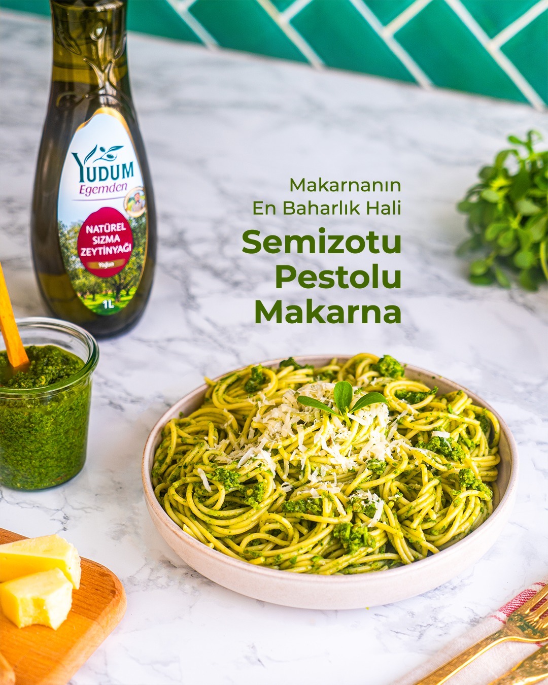 Semizotu Pestolu Makarna Tarifi