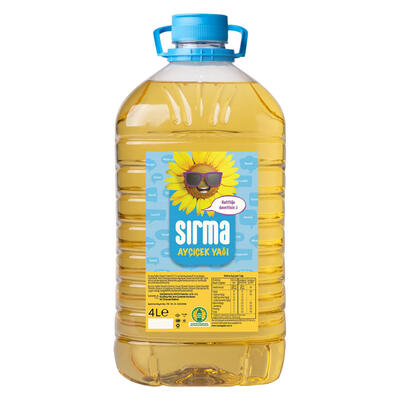 Sırma Ayçiçek Yağı 4 lt Dar Ağız Pet 1 Koli (4 Adet)