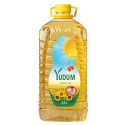 Yudum - Yudum Ayçiçek Yağı 4,5 lt Dar Ağız Pet 1 Koli (4 Adet)