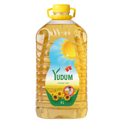 Yudum Ayçiçek Yağı 4 lt Dar Ağız Pet 1 Koli (4 Adet)