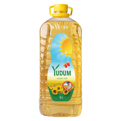 Yudum Ayçiçek Yağı 5 lt Dar Ağız Pet 1 Koli (4 Adet)