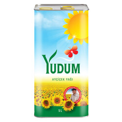 Yudum - Yudum Ayçiçek Yağı 5 lt Teneke 1 Koli (4 Adet)