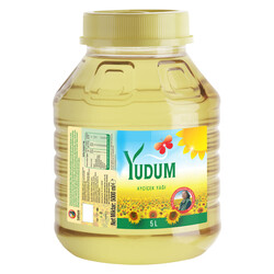 Yudum - Yudum Ayçiçek Yağı 5 lt Yuvarlak Pet 1 Koli (4 Adet)