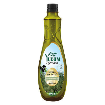 Yudum Egemden Riviera Zeytinyağı 500 ml Pet 1 Koli (12 Adet)