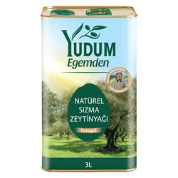 Yudum Egemden - Yudum Egemden Yumuşak Lezzet 3 lt Sızma Zeytinyağı Teneke 1 Koli (4 Adet)
