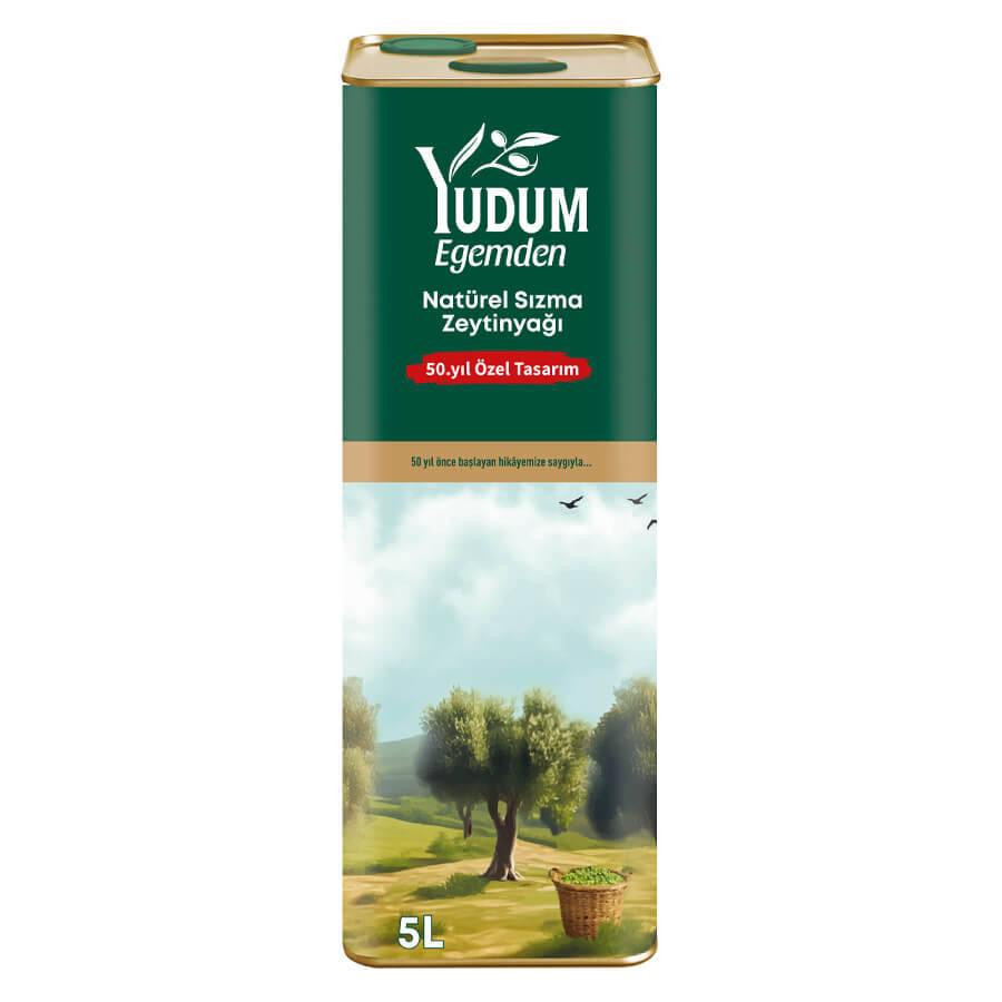 Yudum Egemden Yumuşak Lezzet 5 lt Sızma Zeytinyağı Teneke 1 Koli (4 Adet) - Thumbnail