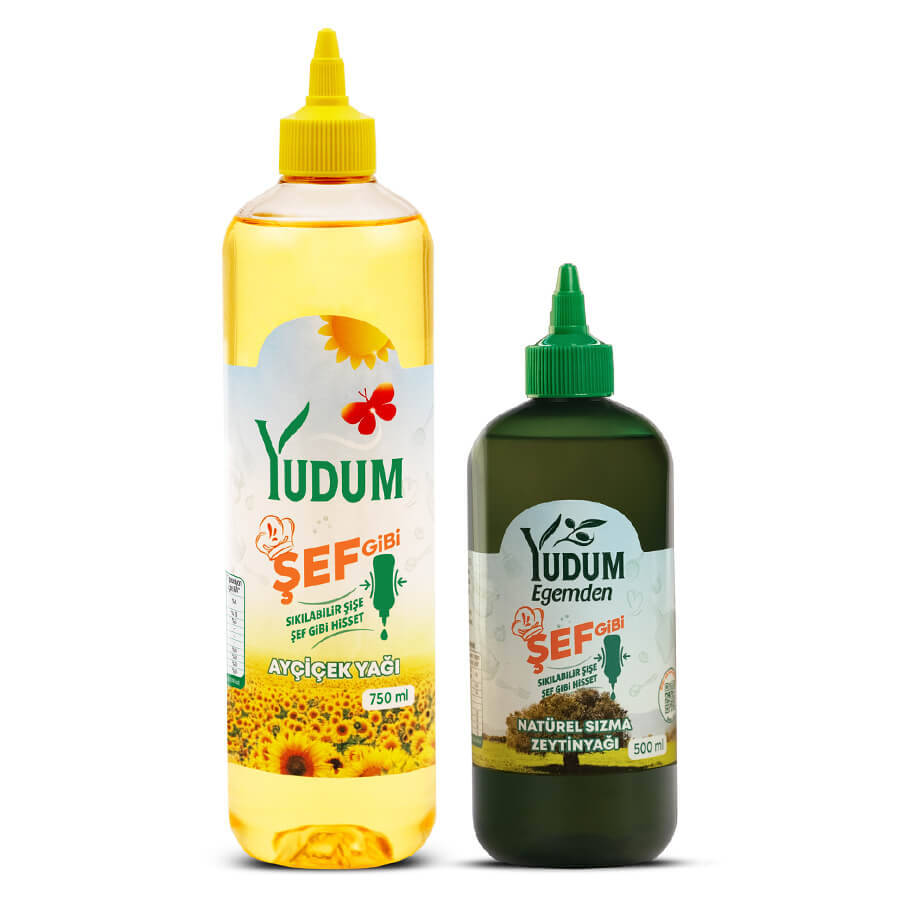 Yudum Şef Gibi Ayçiçek Yağı 750 ml Sıkılabilir Pet Sişe 1 Koli (6 Adet) - Thumbnail